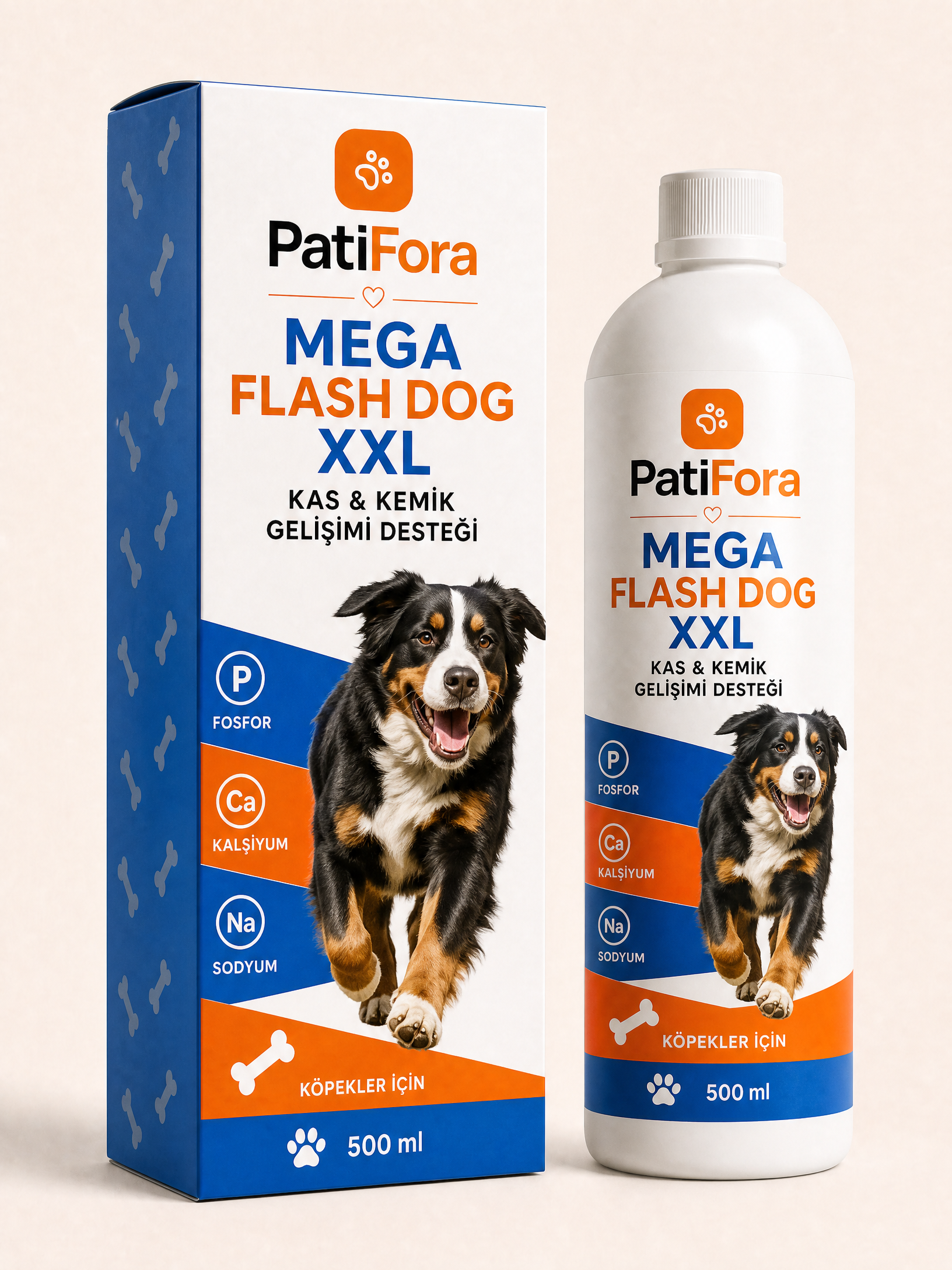 PatiFora Mega Flash Muscle & Joint Support premium 3D packaging