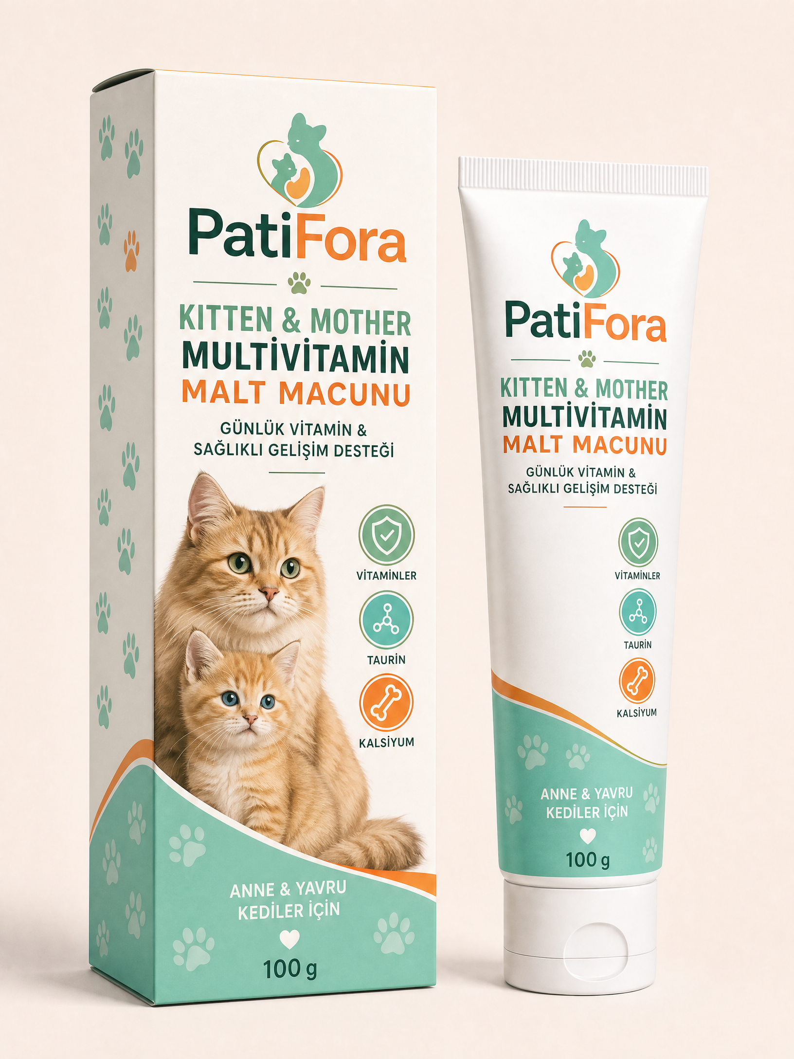 PatiFora Kitten & Mother premium 3D packaging