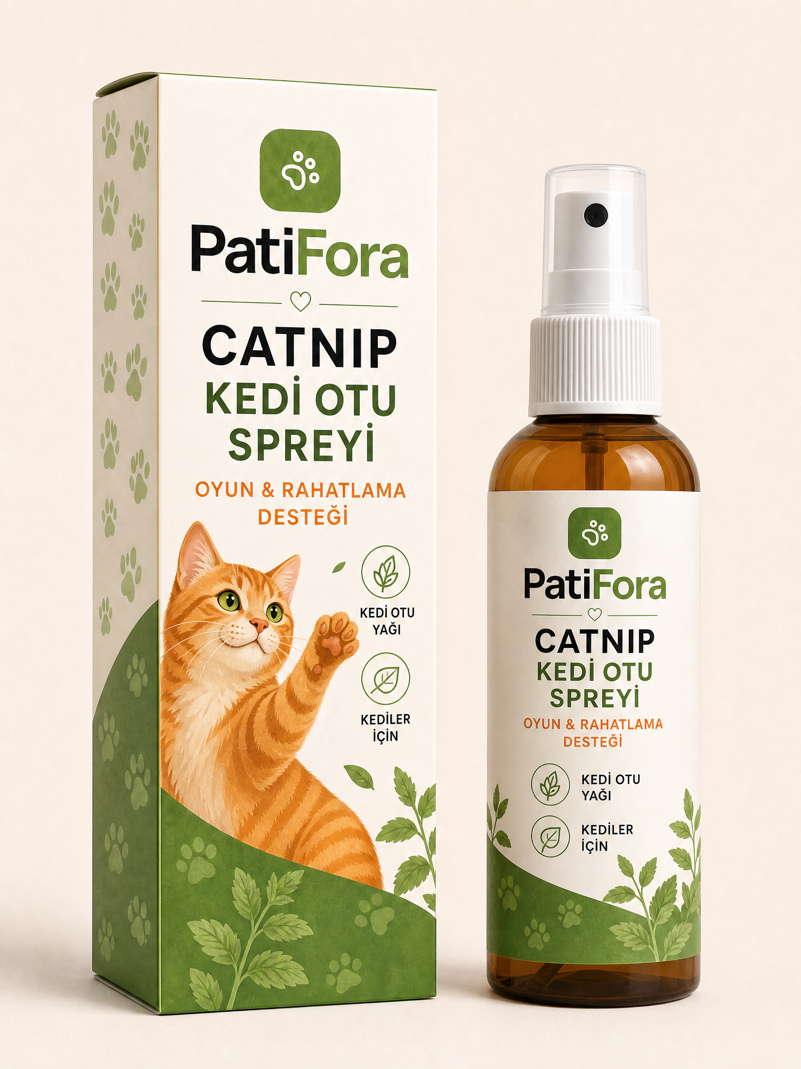 PatiFora Catnip Spray for Cats - 150 ml premium 3D packaging