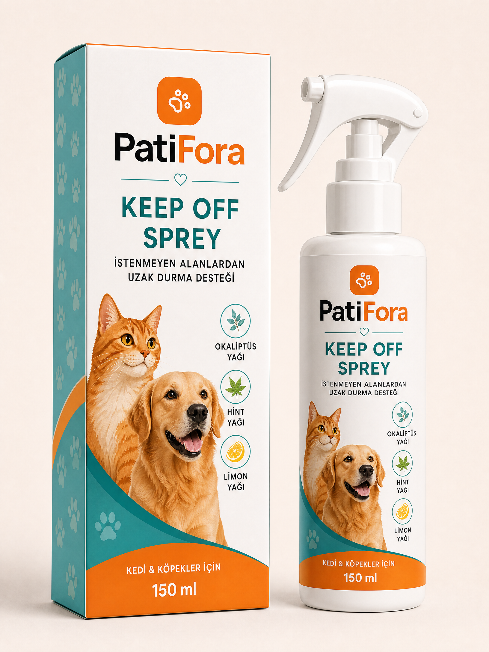 PatiFora Keep Off Dogs Training Spray - 150 ml premium 3D packaging