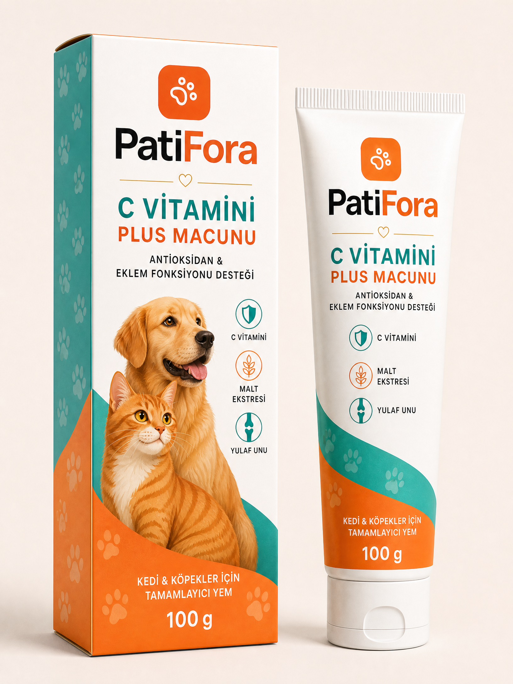 PatiFora Enfeksiyon - Eklem Rahatsizliklari Ve Alerji Önleyici Pasta premium 3D packaging