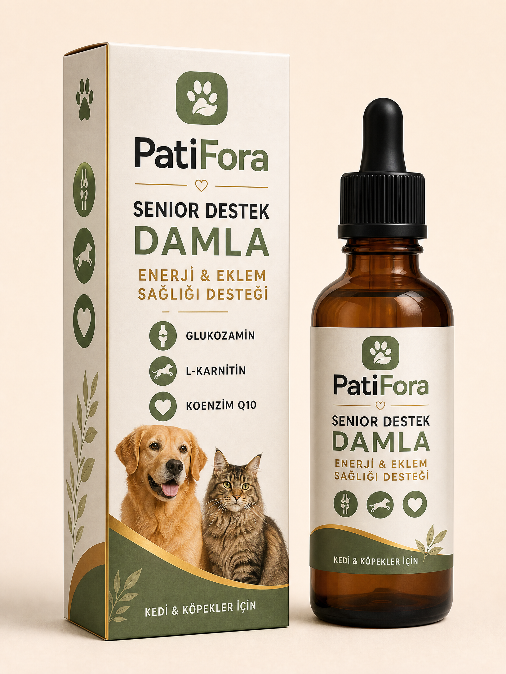 PatiFora Senior Vitality Support premium 3D packaging
