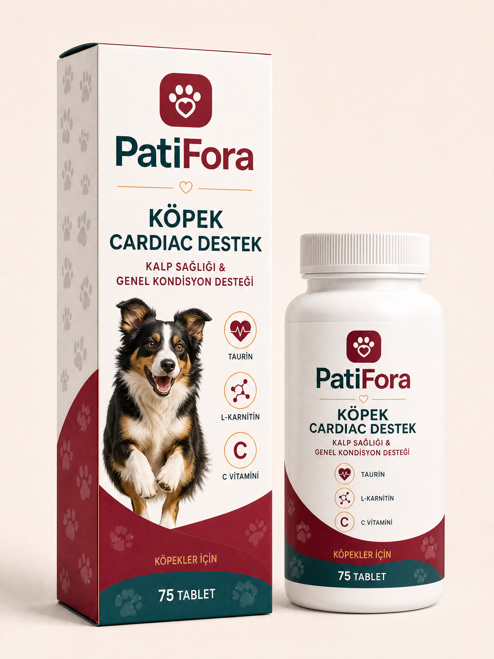 PatiFora Cardiovascular Support premium 3D packaging