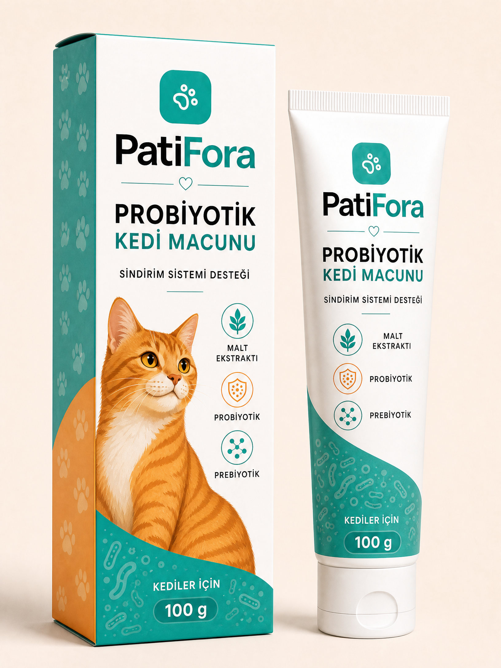 PatiFora Probiyotik Cat premium 3D packaging