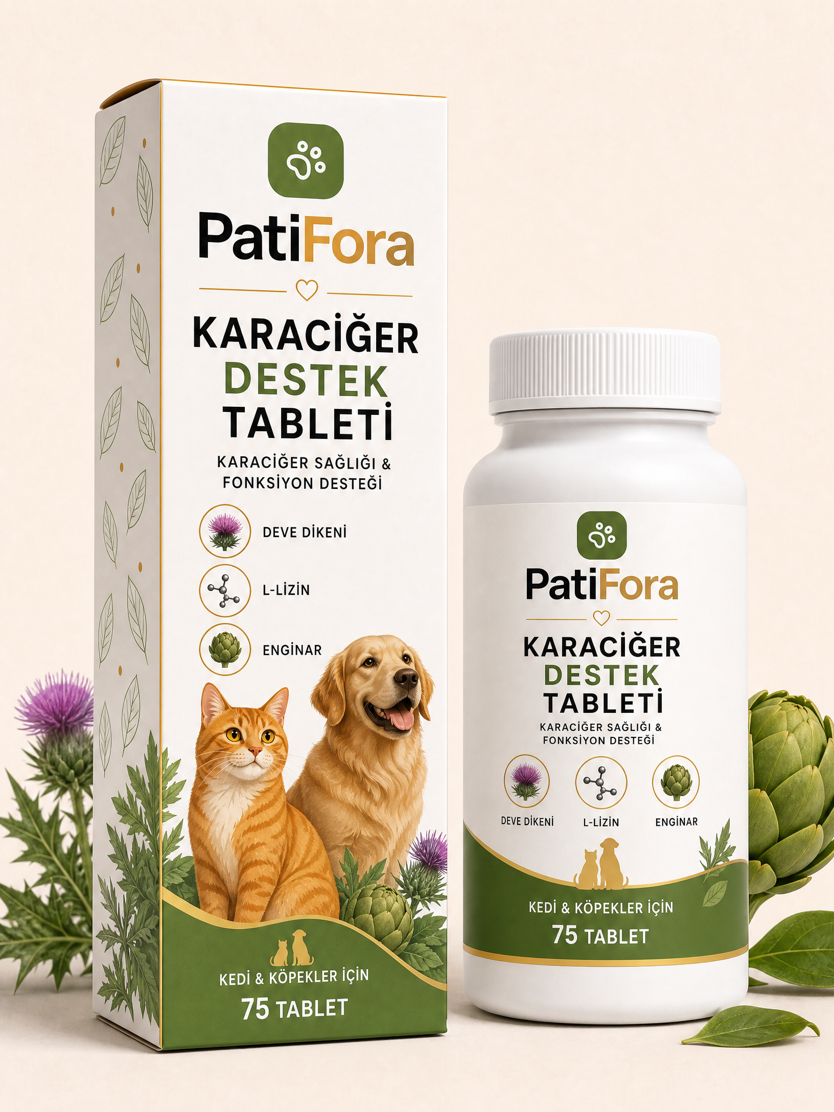 PatiFora Liver Detox Support premium 3D packaging