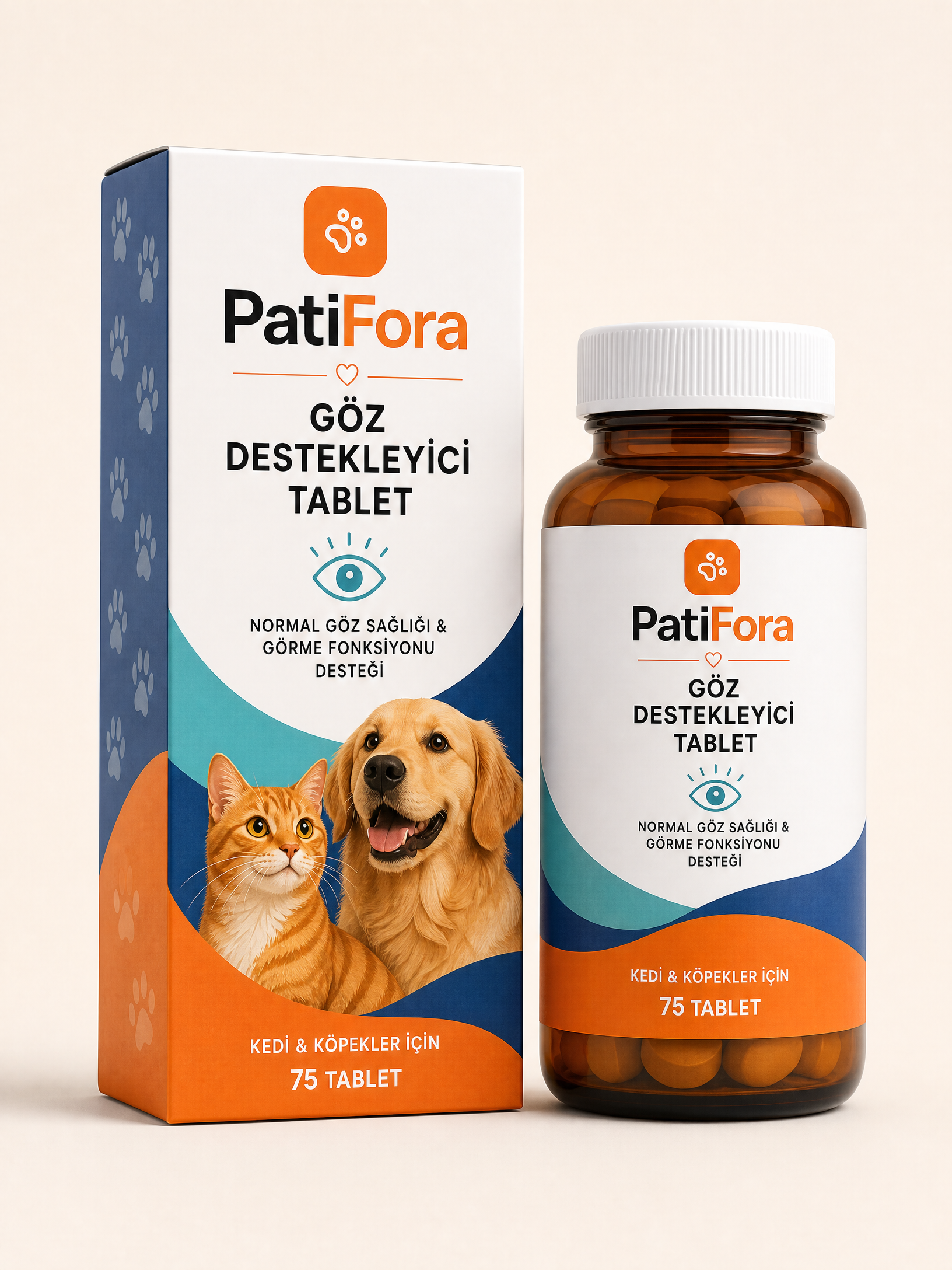 PatiFora Vision & Eye Support premium 3D packaging