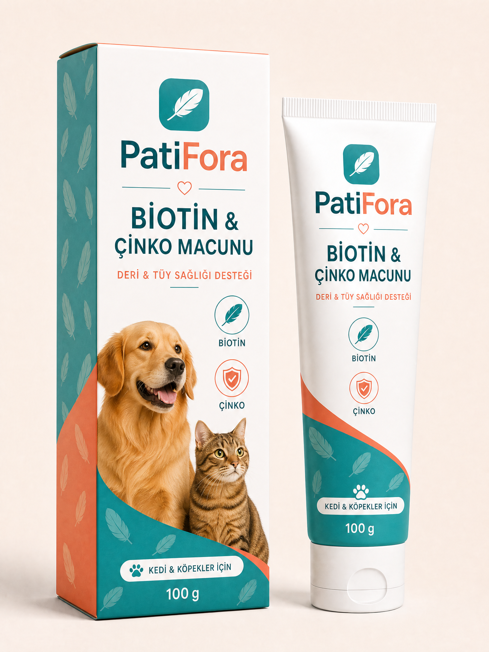 PatiFora Deri Ve Tüy Bakimi - Biotin premium 3D packaging