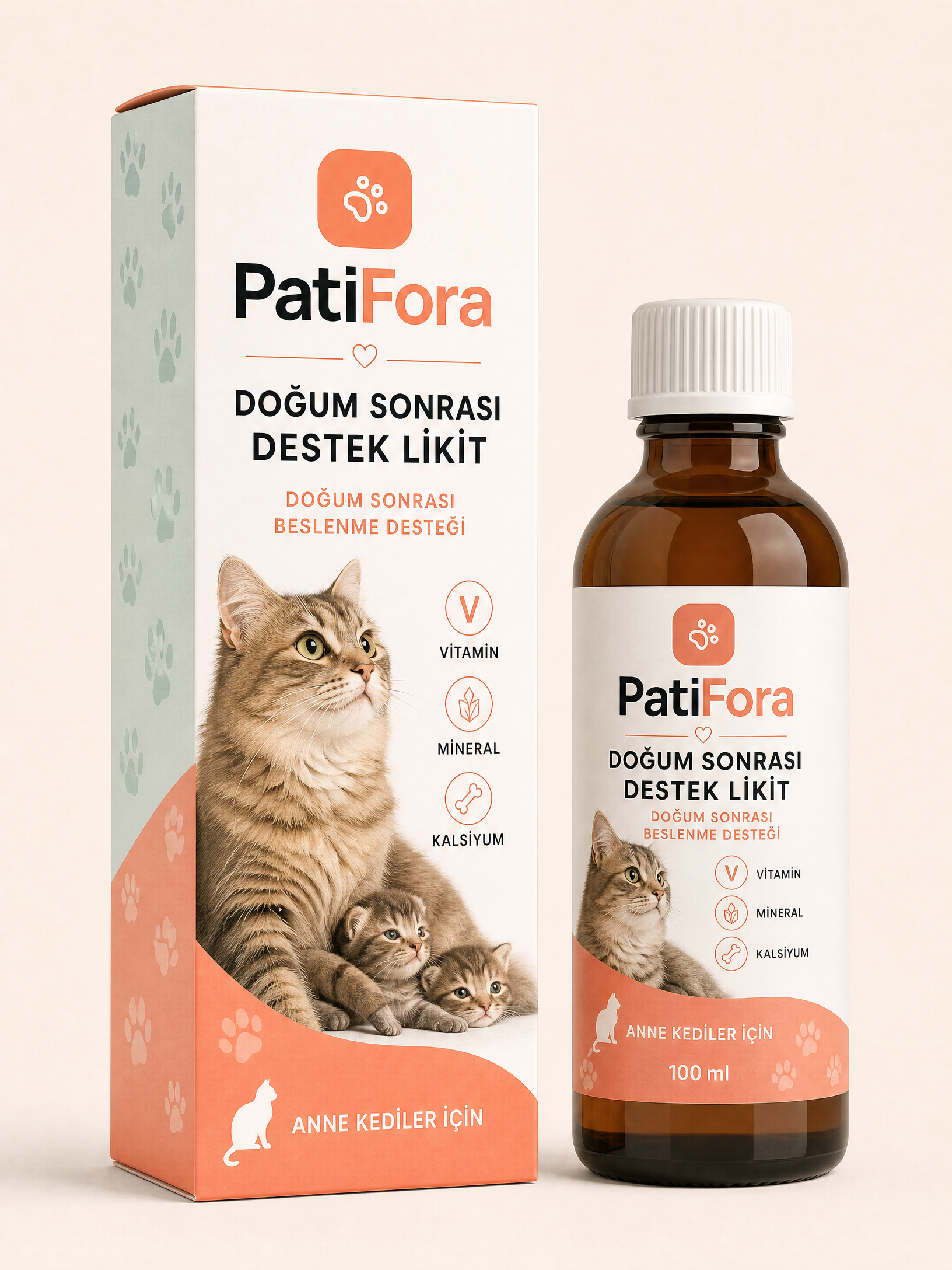 PatiFora Post-Pregnancy Recovery Support for Kedi premium 3D packaging