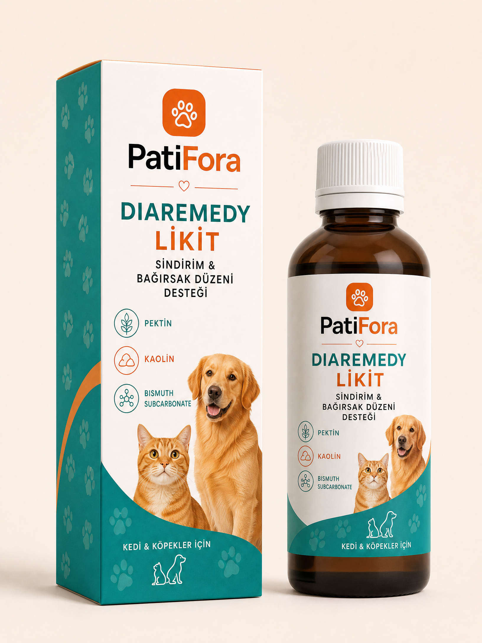 PatiFora Digestive Relief Support premium 3D packaging