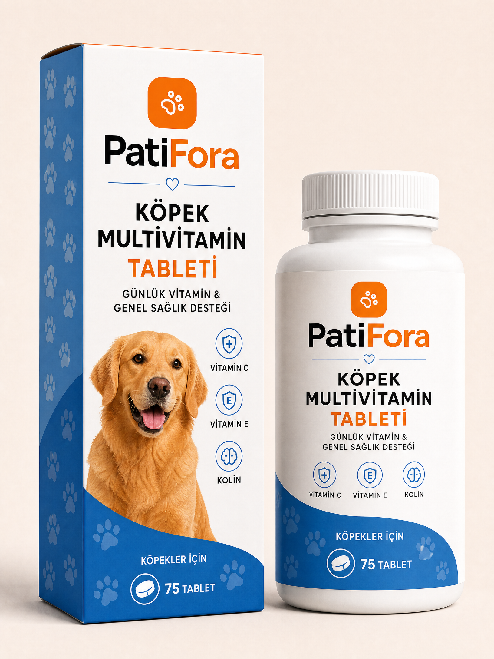 PatiFora Multivitamin Support premium 3D packaging