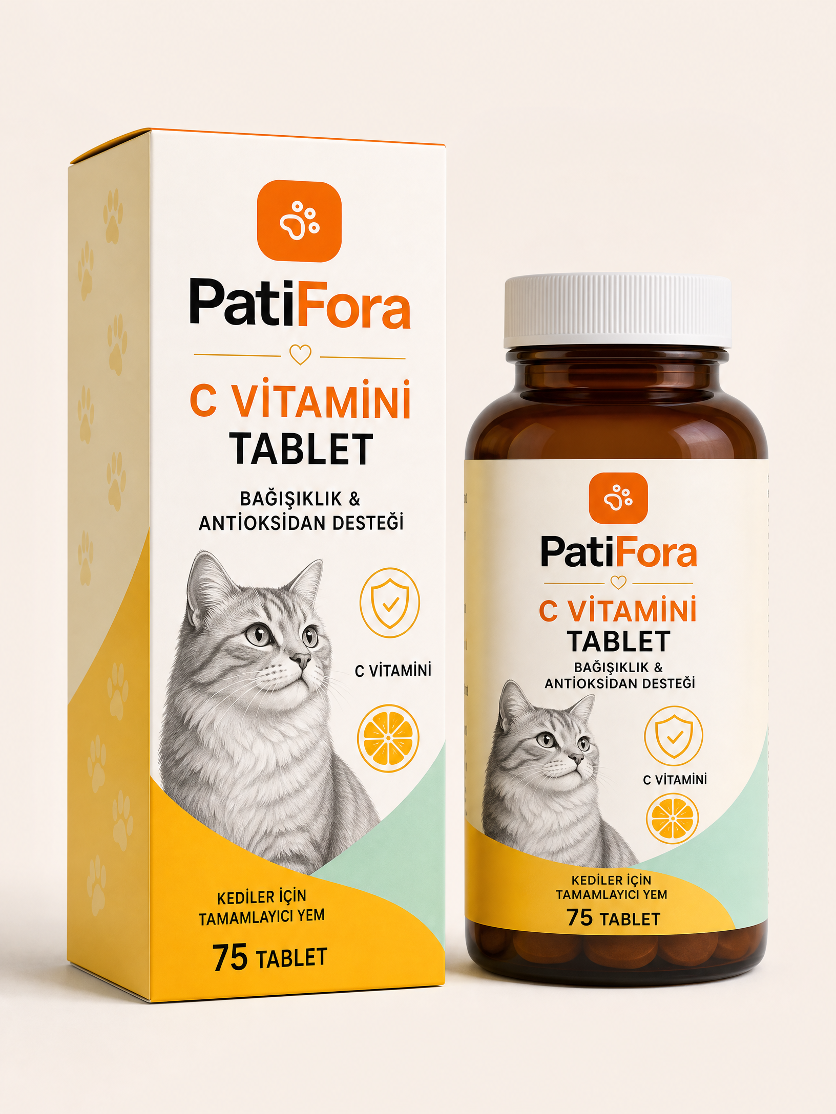 PatiFora Vitamin C Antioxidant Support premium 3D packaging