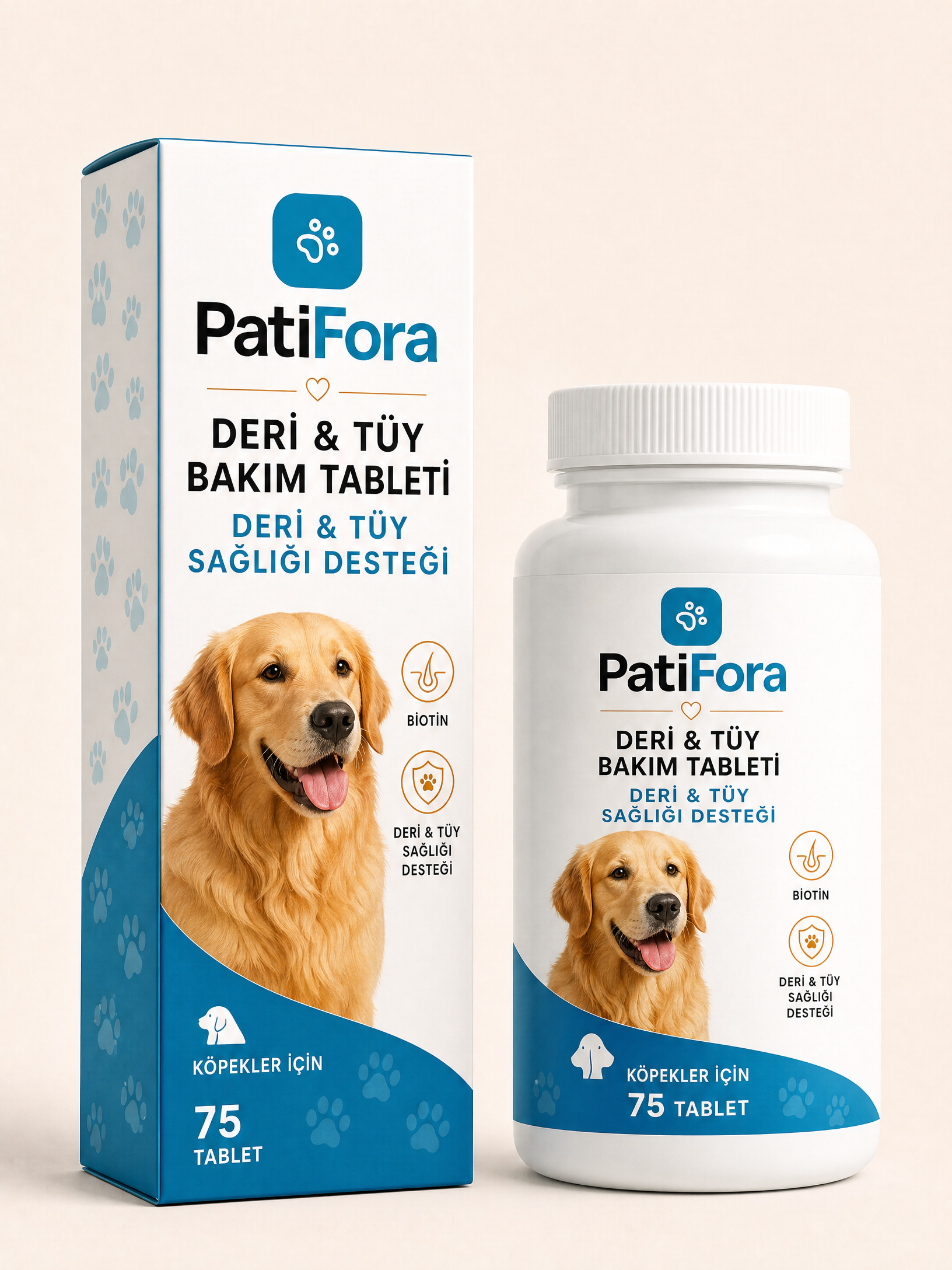PatiFora Puppy & Mother Support premium 3D packaging