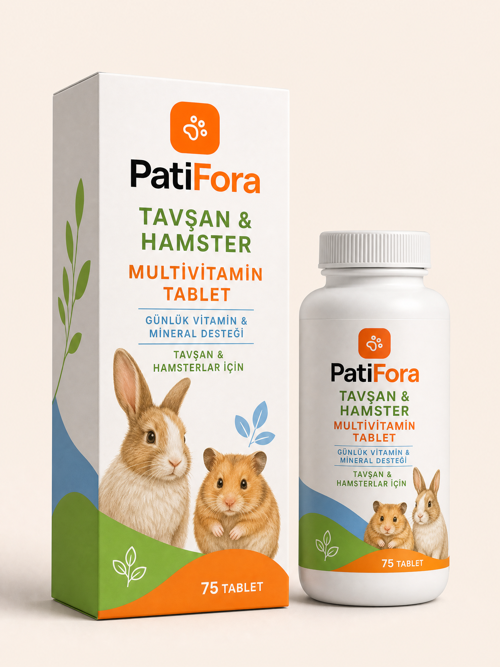 PatiFora Small Pet Multivitamin Support premium 3D packaging