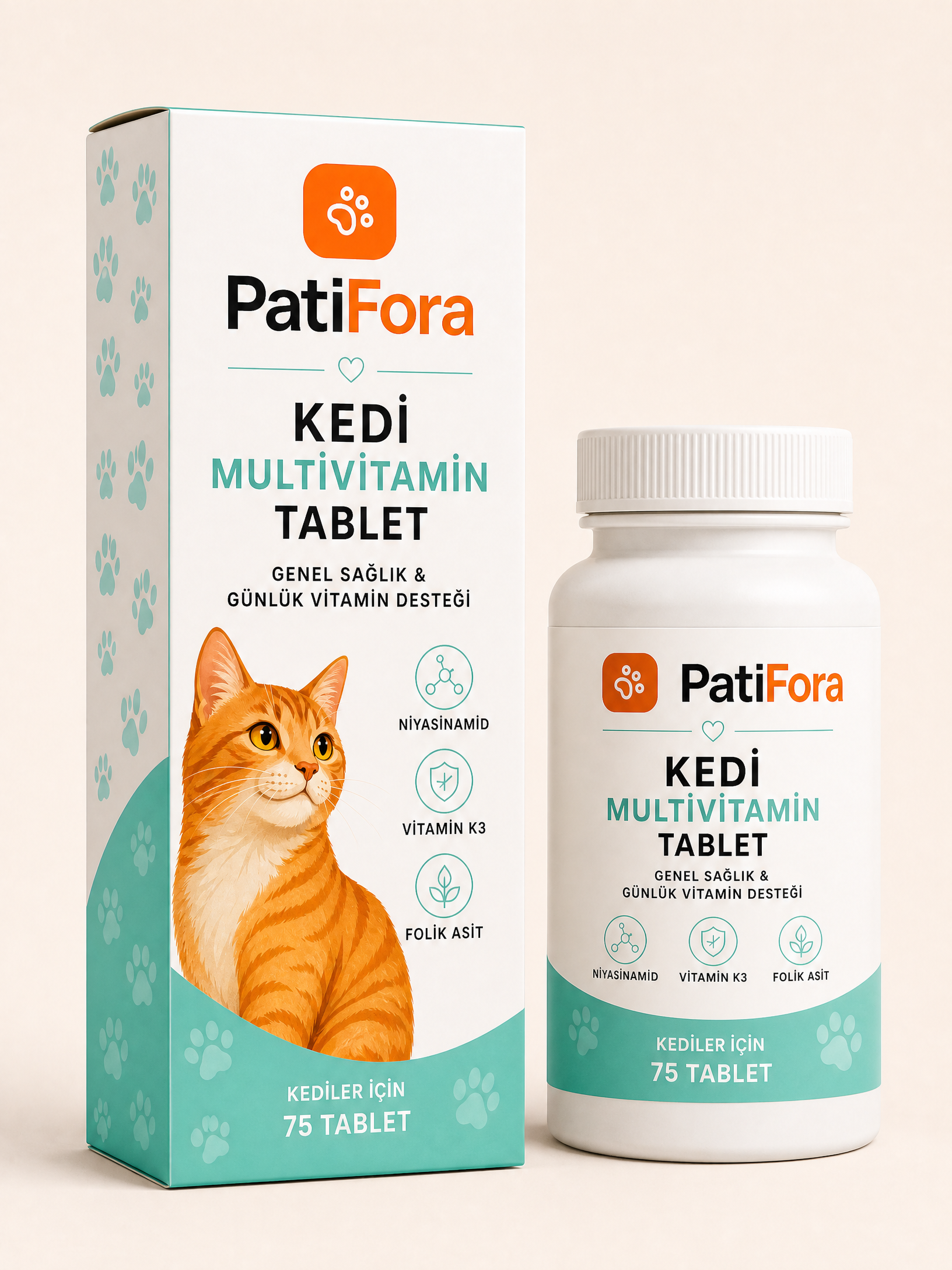 PatiFora Multivitamin Support premium 3D packaging