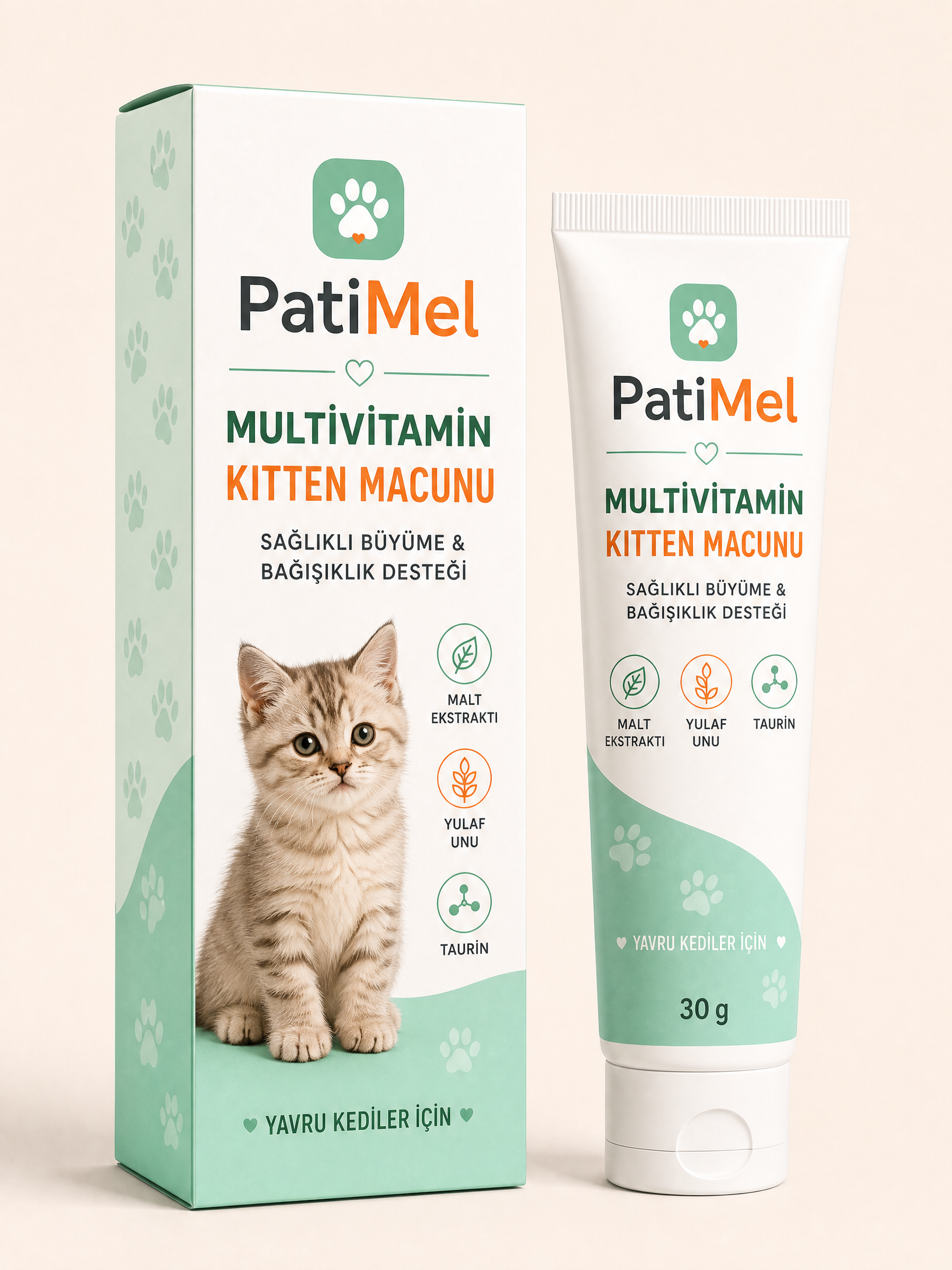 PatiFora Multivitamin Kitten Kutulu premium 3D packaging