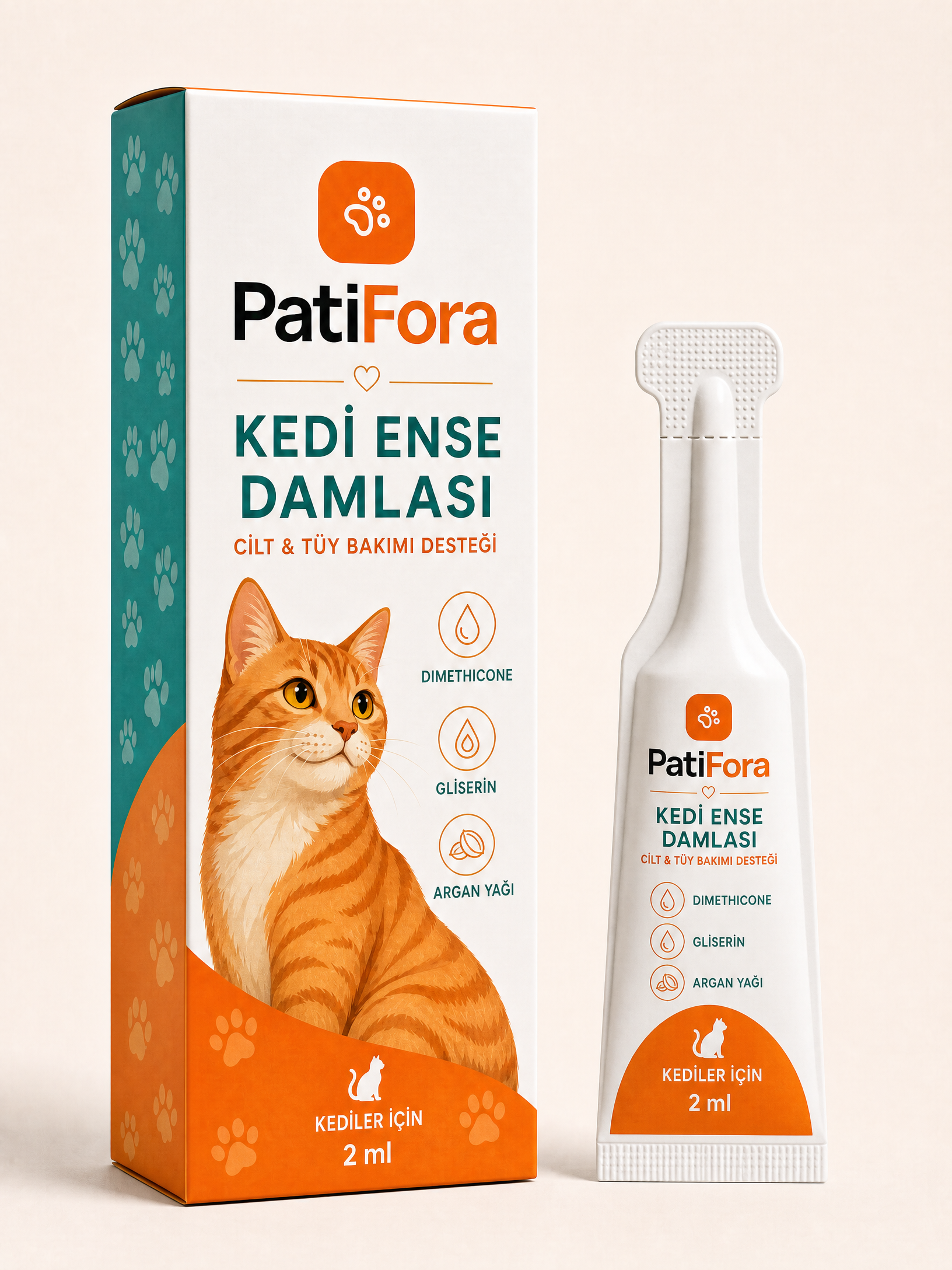 PatiFora Neck Drops for Pets (1-10 kg) - 4-Pack premium 3D packaging