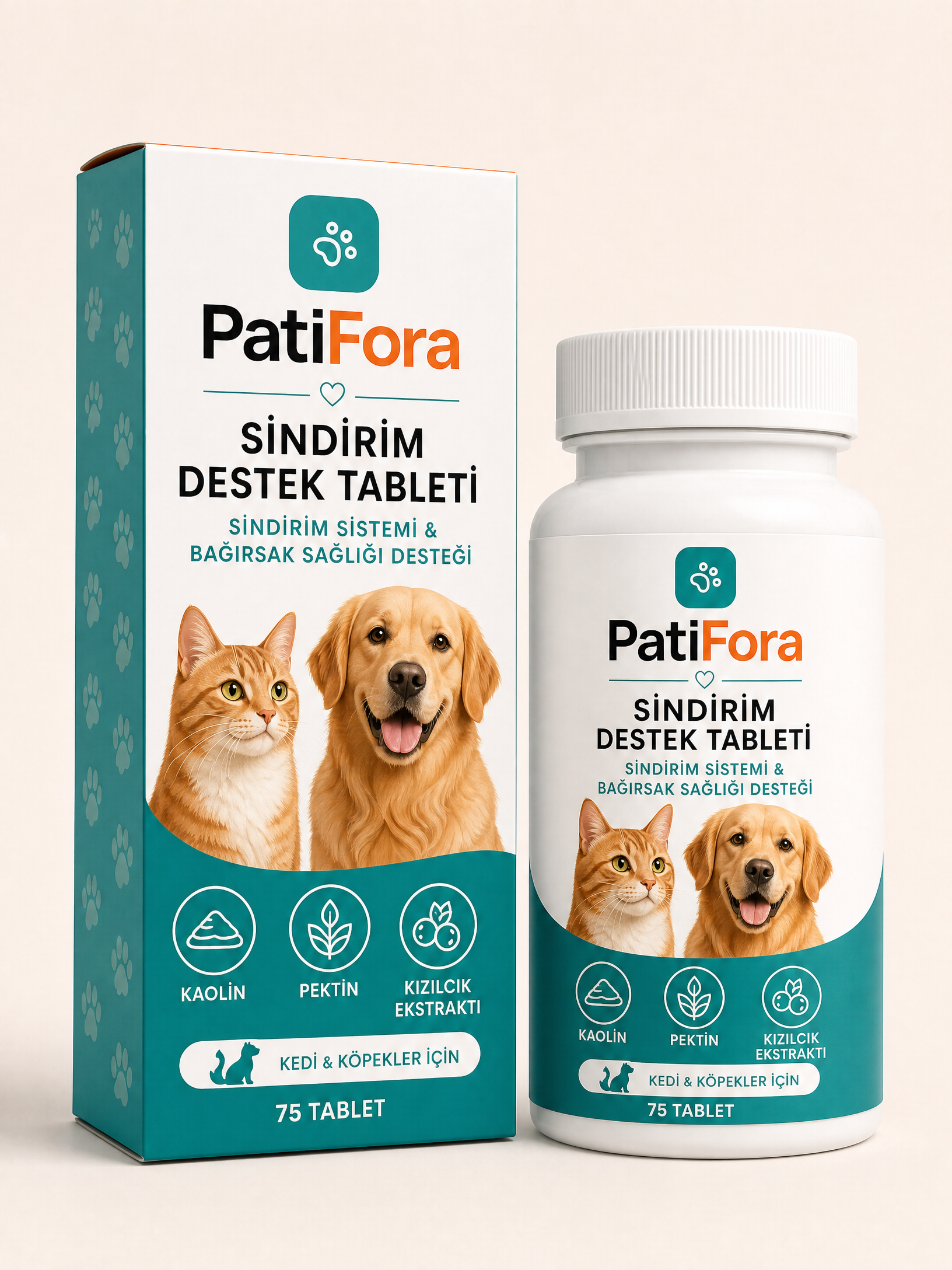 PatiFora Digestive Balance Support premium 3D packaging