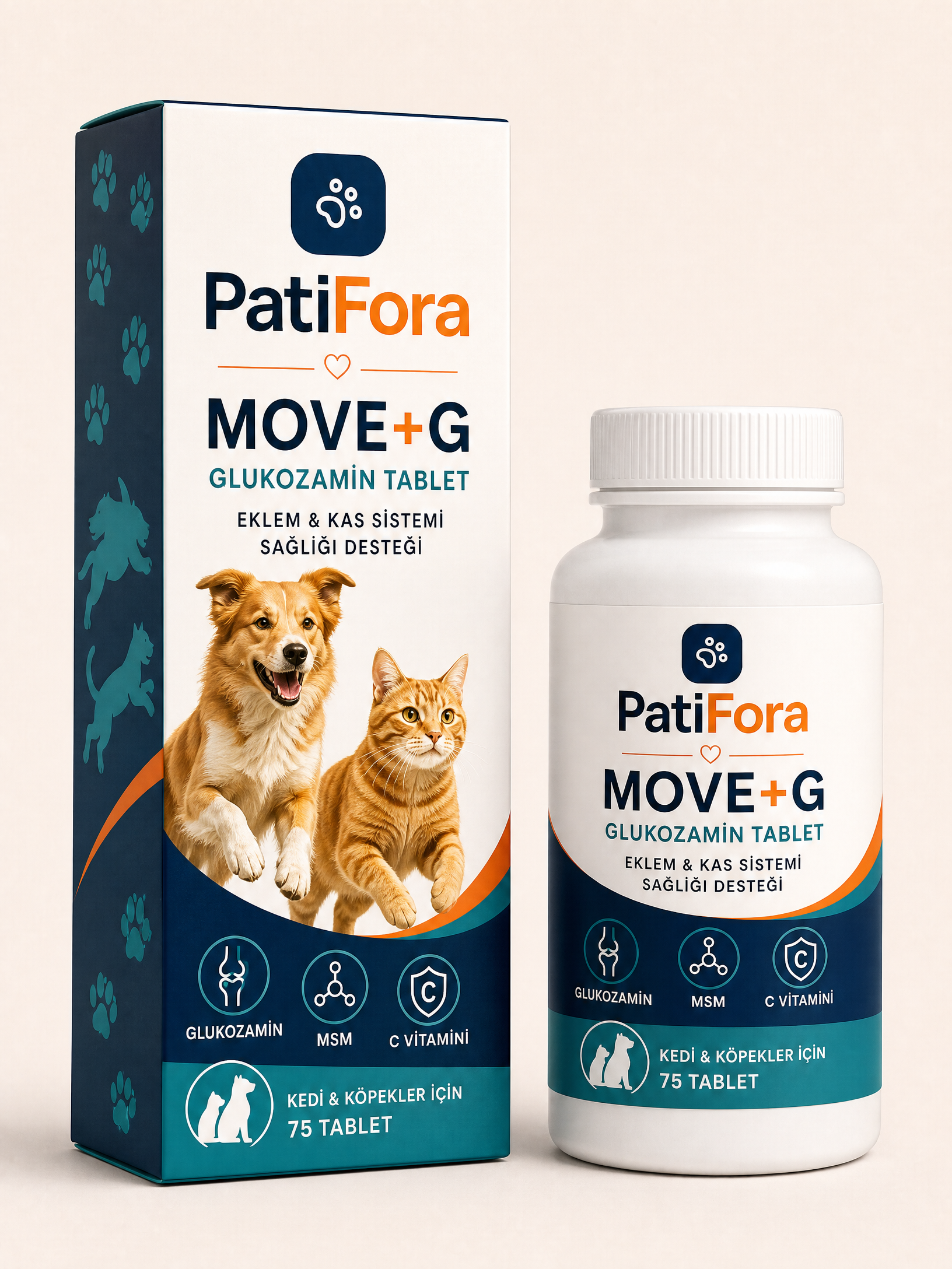 PatiFora Muscle & Strength Support premium 3D packaging
