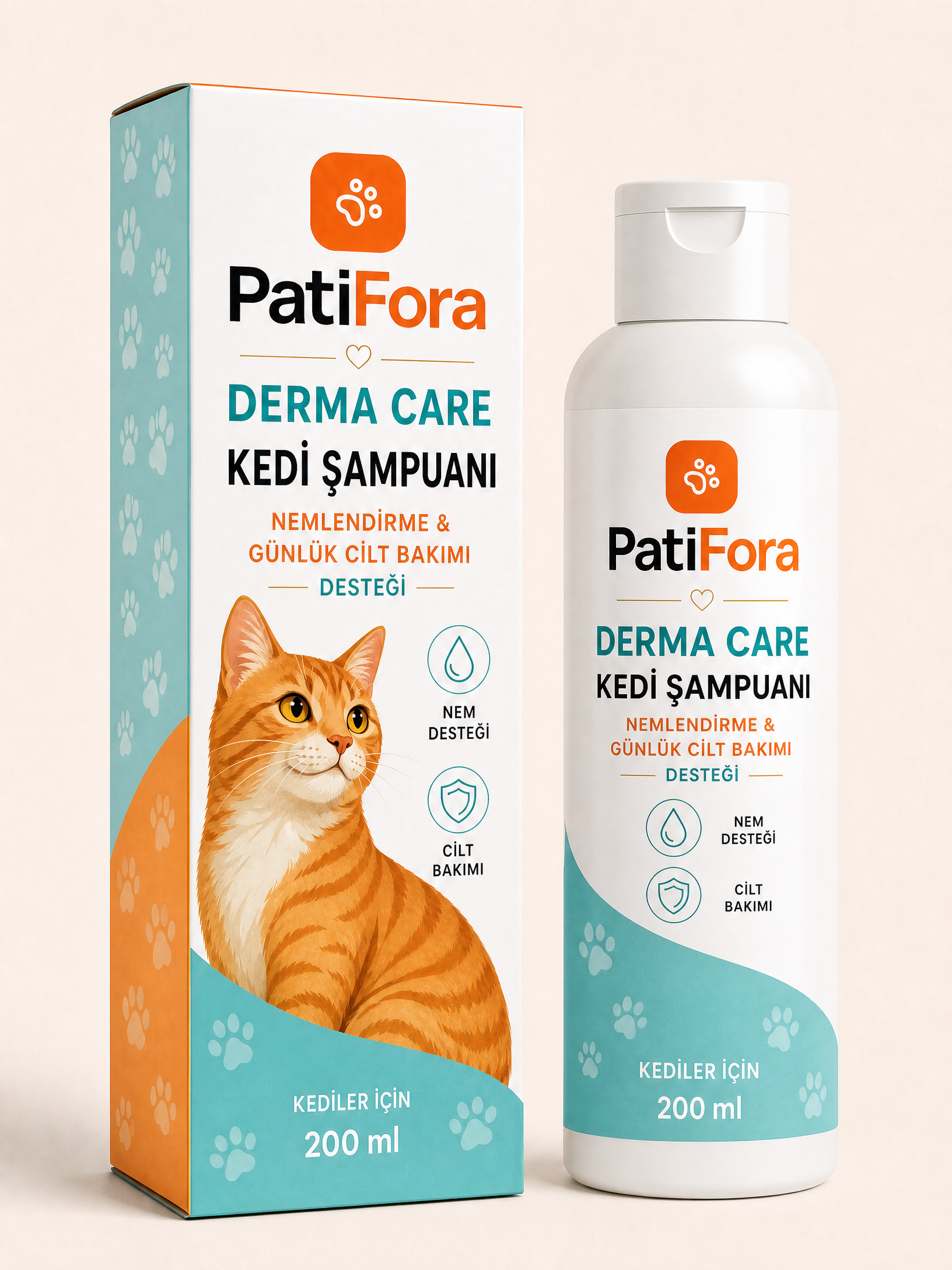 PatiFora Dermatological Shampoo for Pets - 200 ml premium 3D packaging