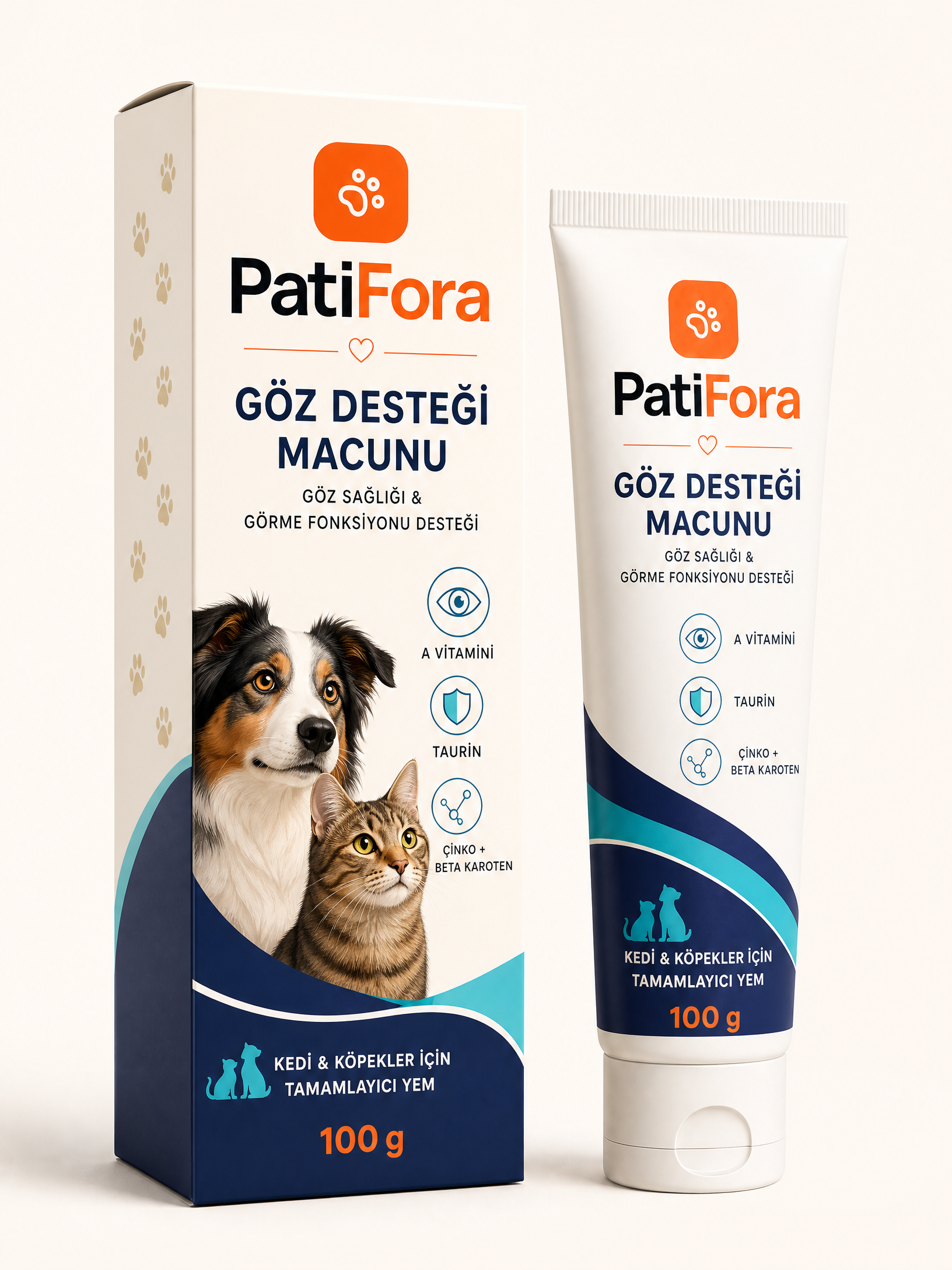 PatiFora Göz Destekleyici premium 3D packaging