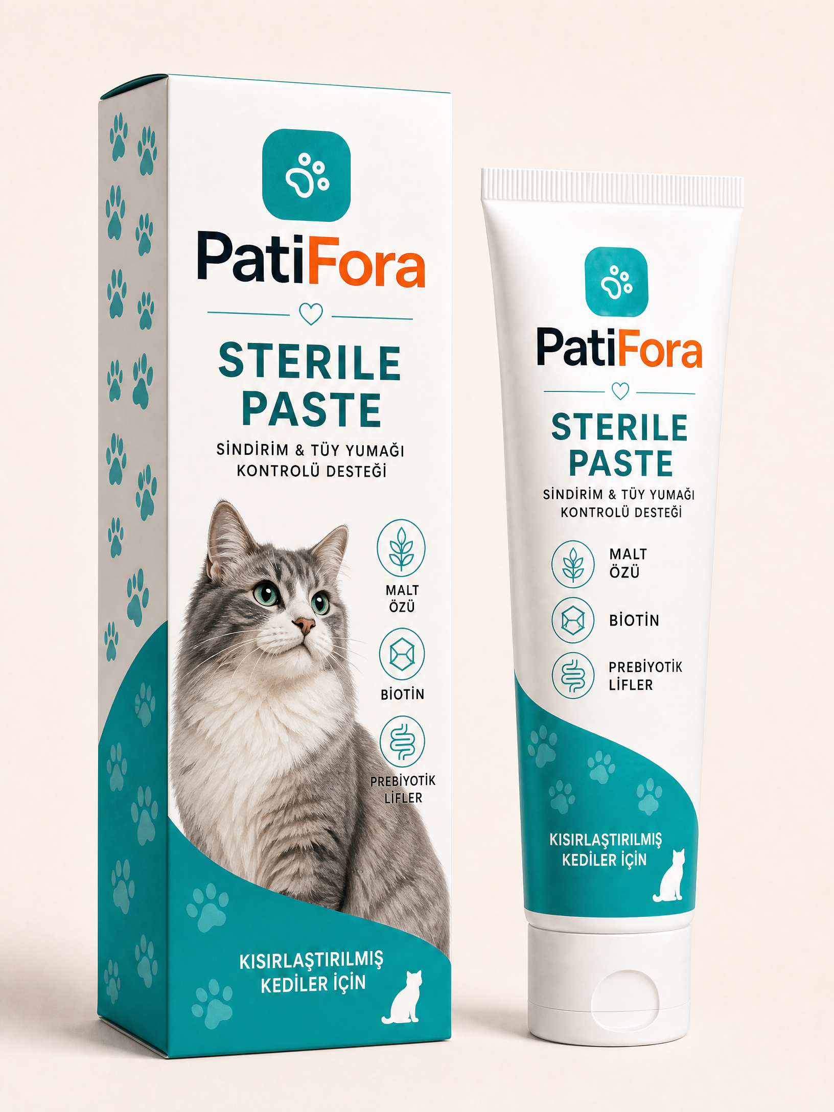 PatiFora Sterile Paste Kutulu premium 3D packaging